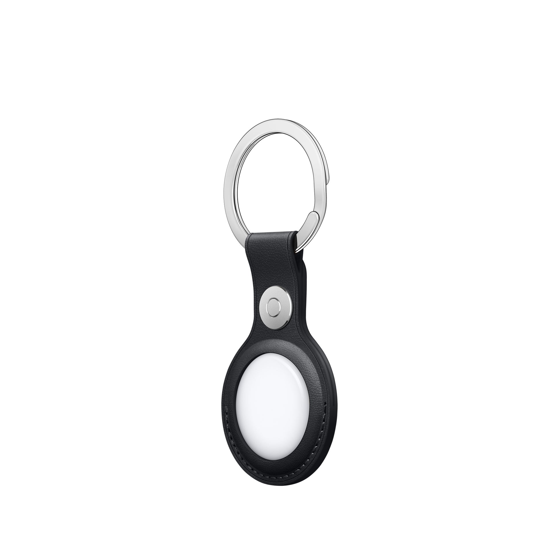 Apple AirTag Leather Key Ring Midnight – Frontansicht