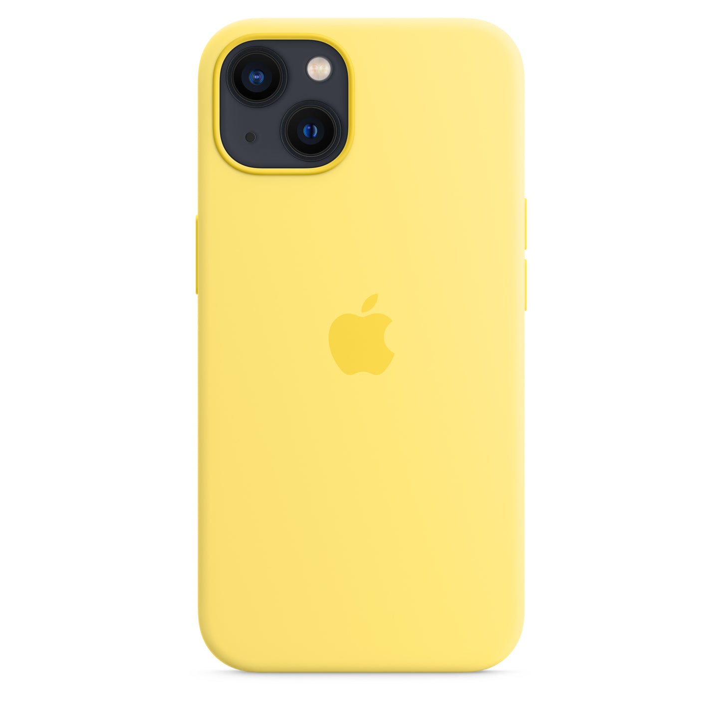 Apple Silikon Case mit MagSafe für iPhone 13 Zitronenschale – Detail