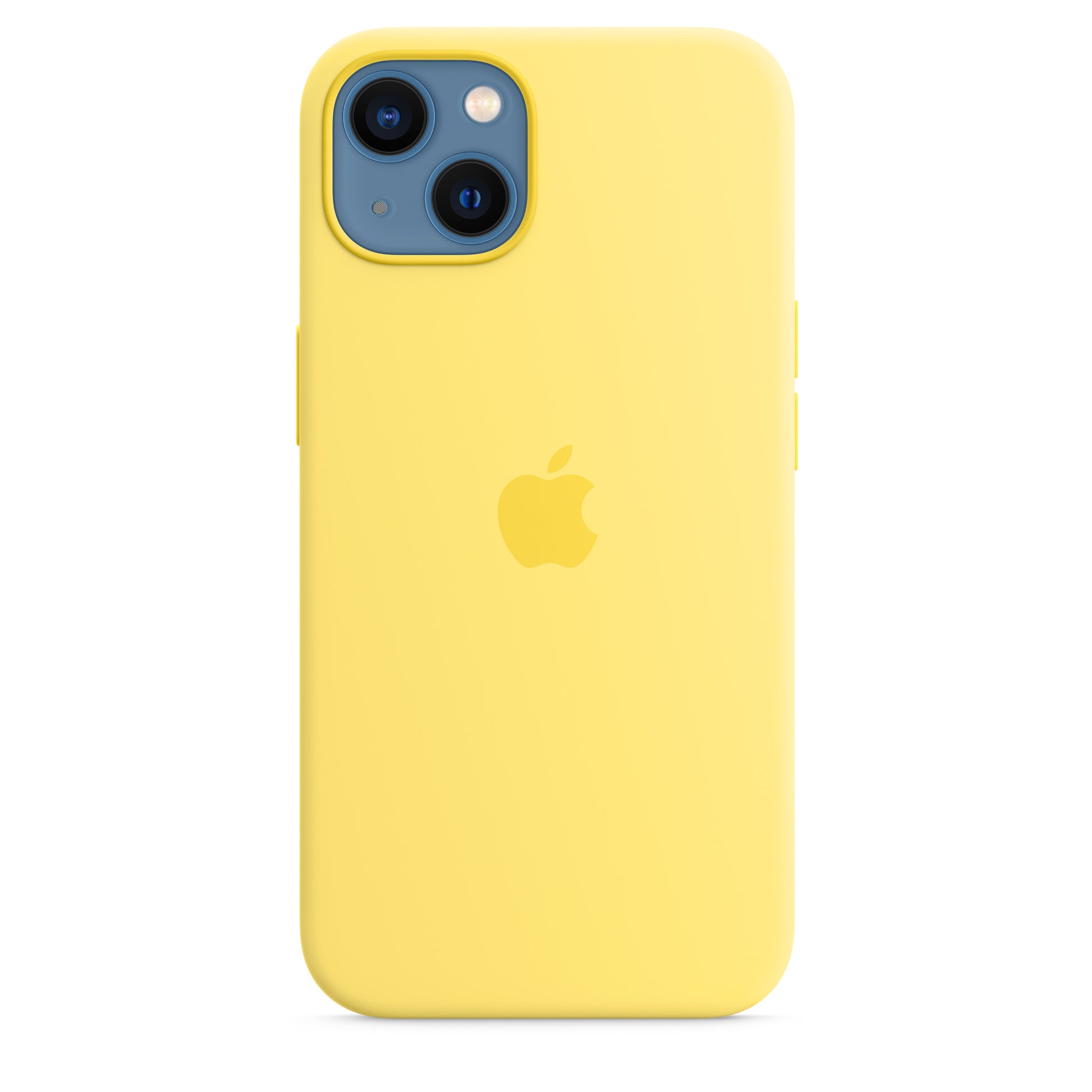 Apple Silikon Case mit MagSafe für iPhone 13 Zitronenschale – Rückseite