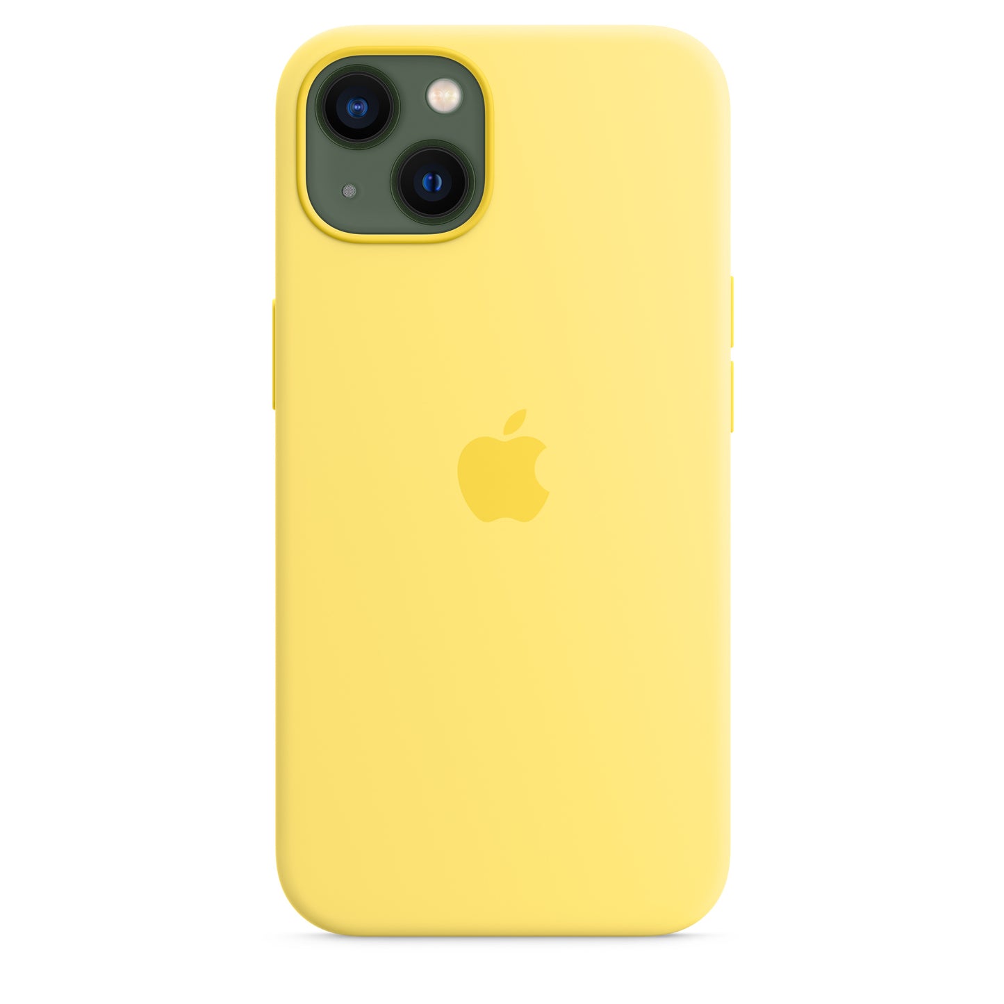 Apple Silikon Case mit MagSafe für iPhone 13 Zitronenschale – Anwendung