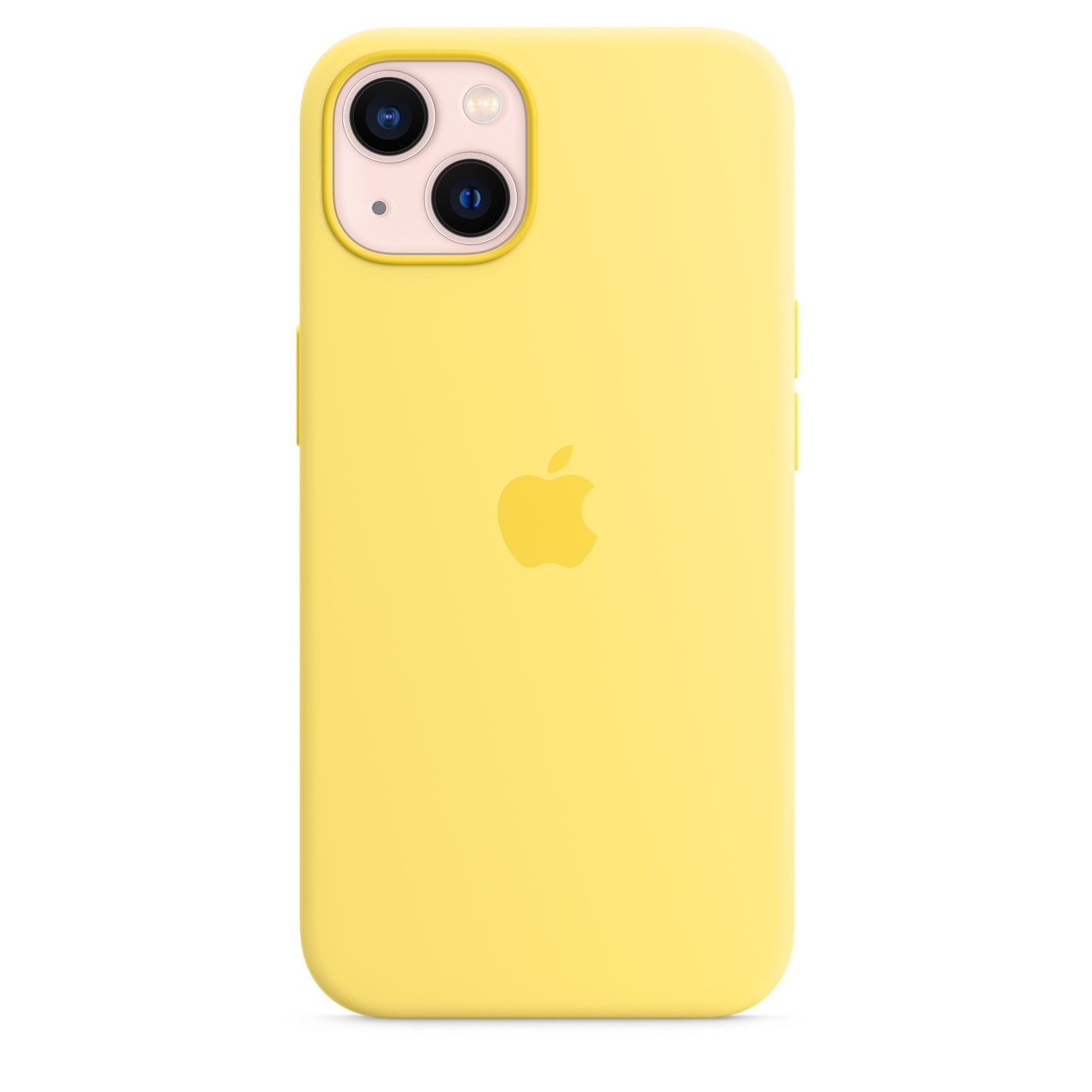 Apple Silikon Case mit MagSafe für iPhone 13 Zitronenschale – Seitenansicht