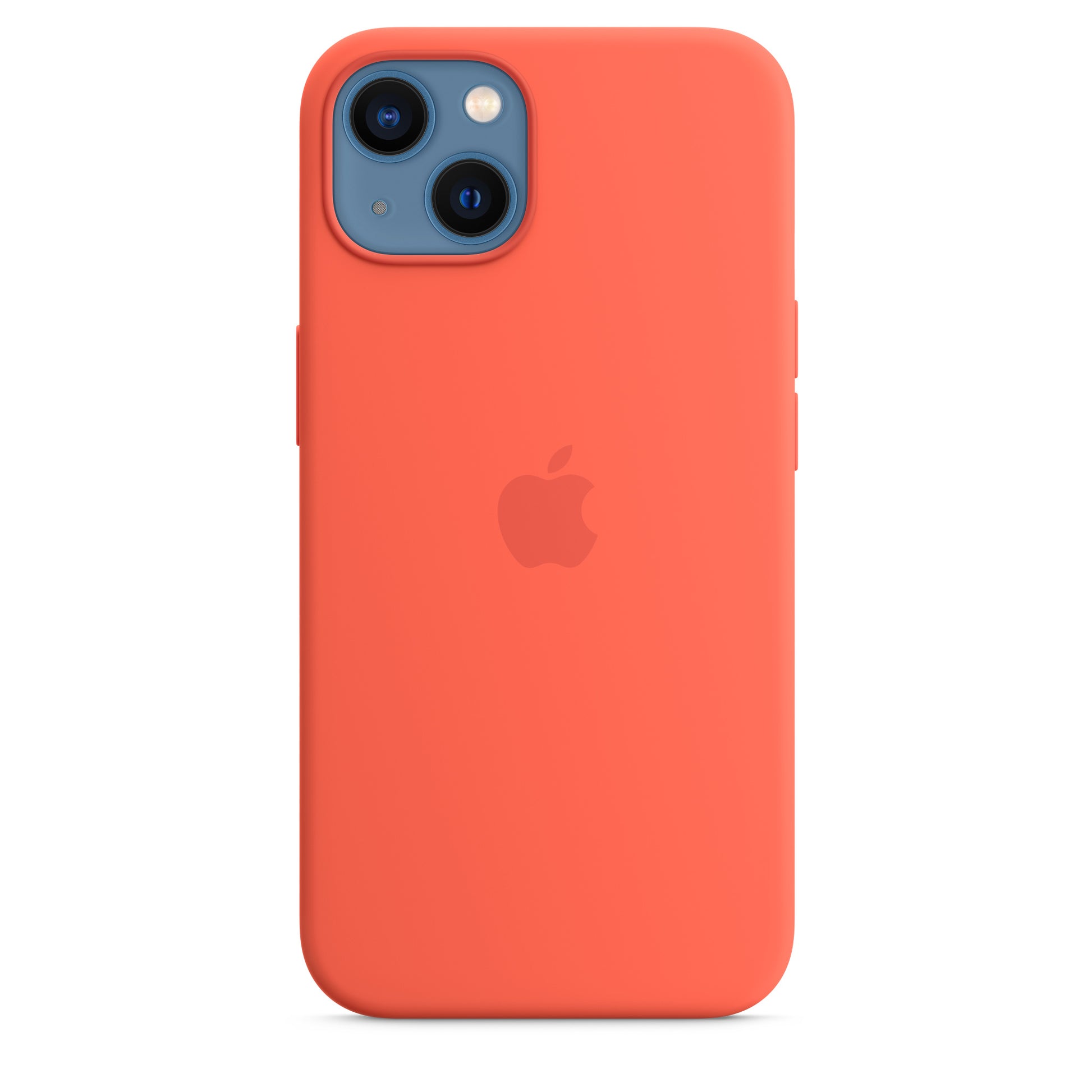 Apple Silikon Case mit MagSafe für iPhone 13 Nektarine – Rückseite
