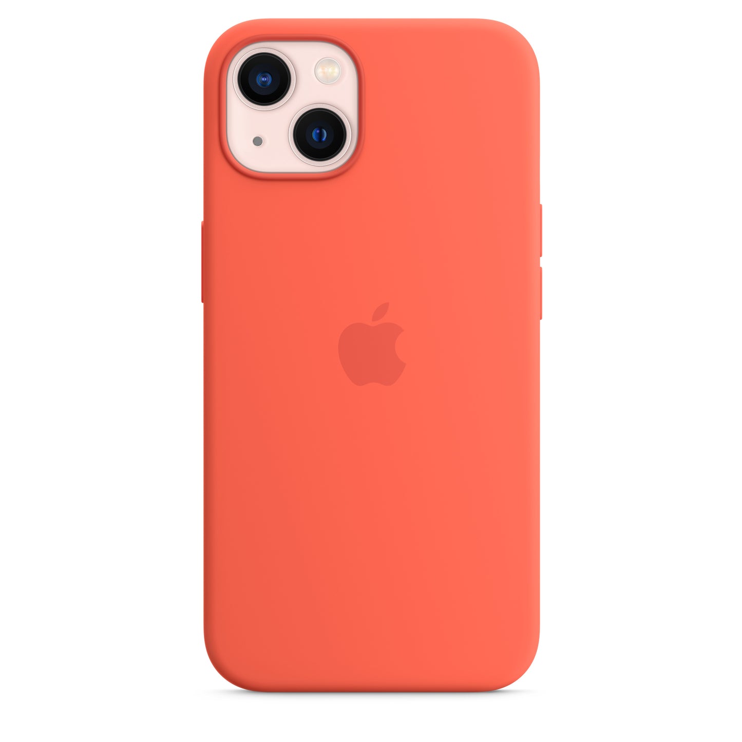 Apple Silikon Case mit MagSafe für iPhone 13 Nektarine – Seitenansicht