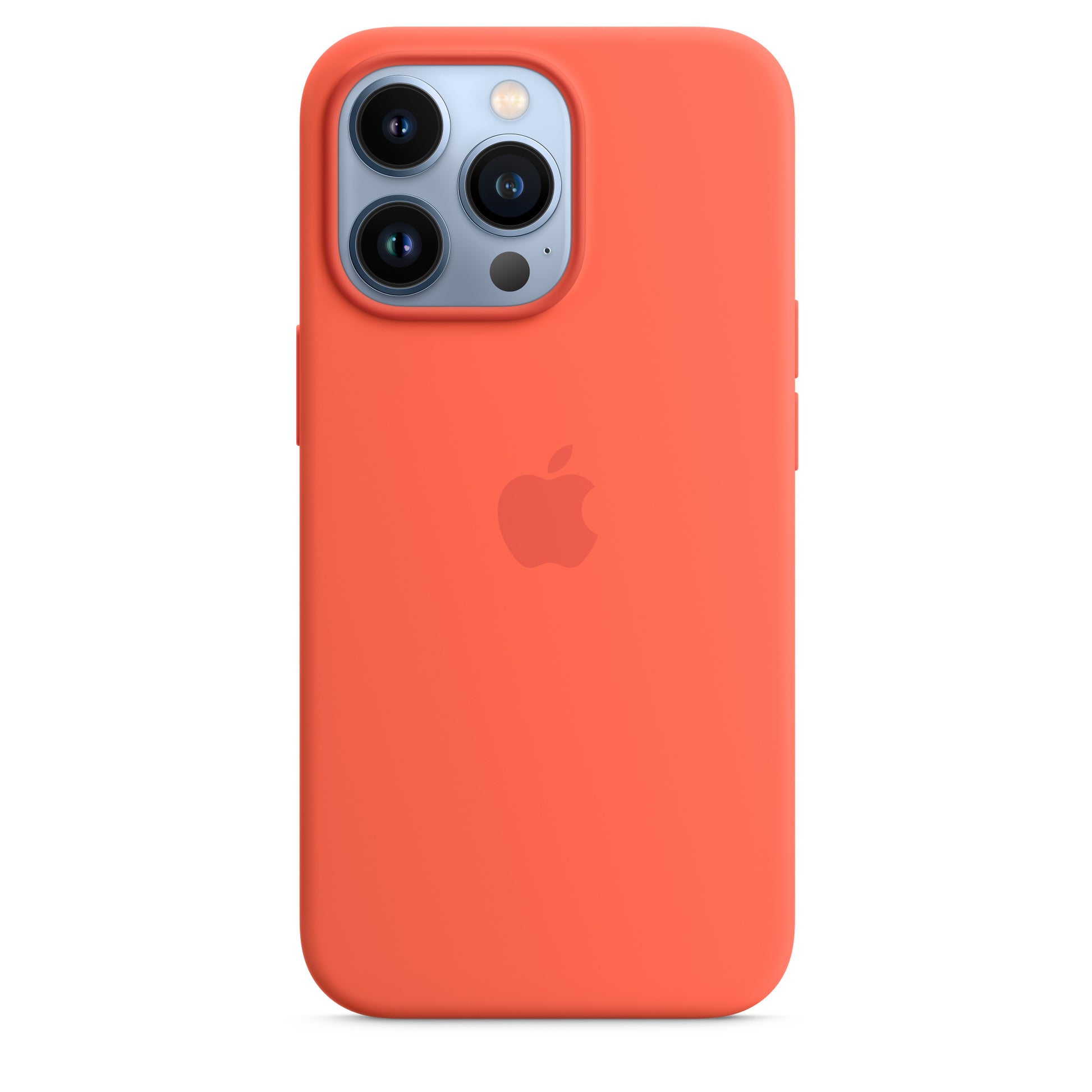 Apple Silikon Case mit MagSafe für iPhone 13 Pro Nektarine – Anwendung