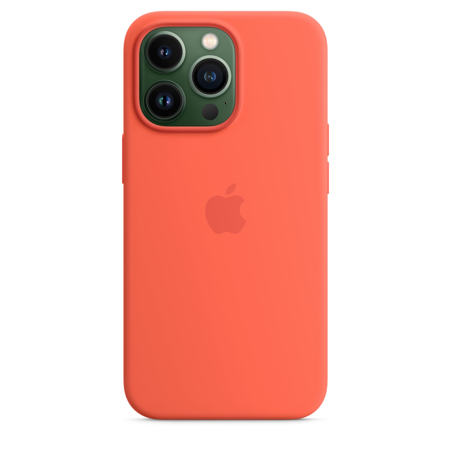 Apple Silikon Case mit MagSafe für iPhone 13 Pro Nektarine – Seitenansicht