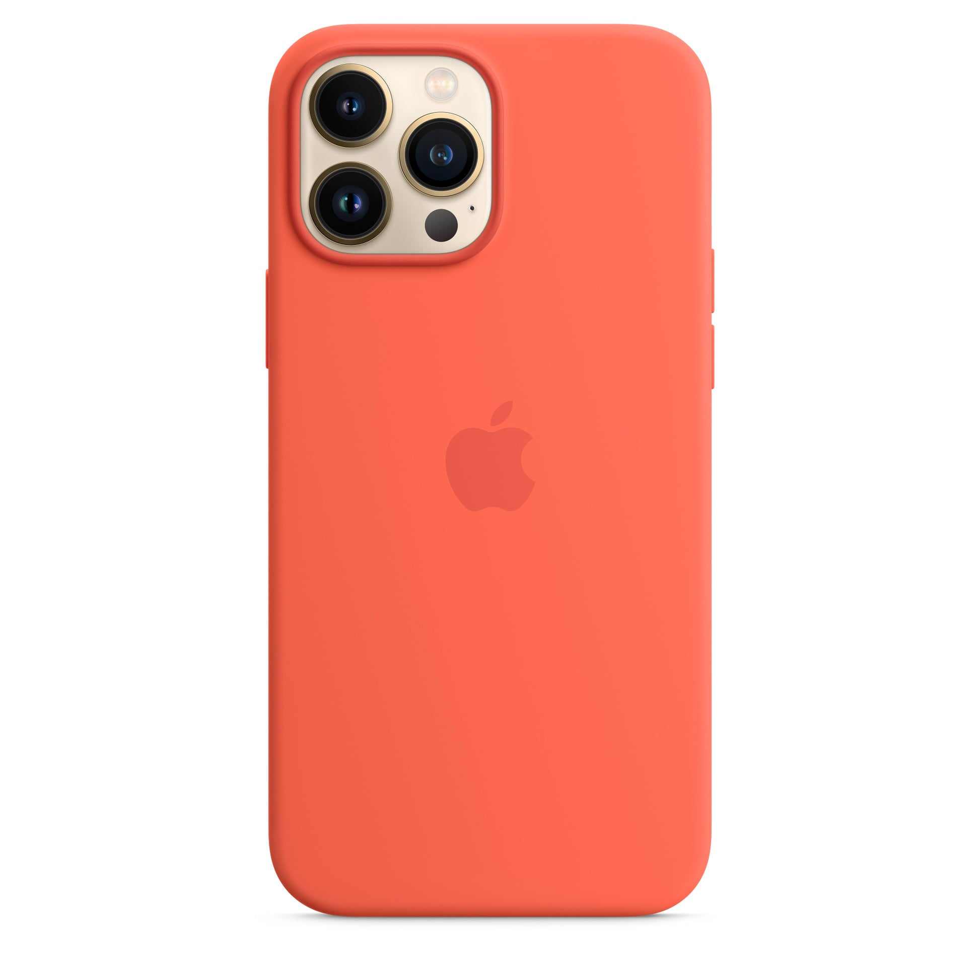 Apple Silikon Case mit MagSafe für iPhone 13 Pro Max Nektarine – Rückseite