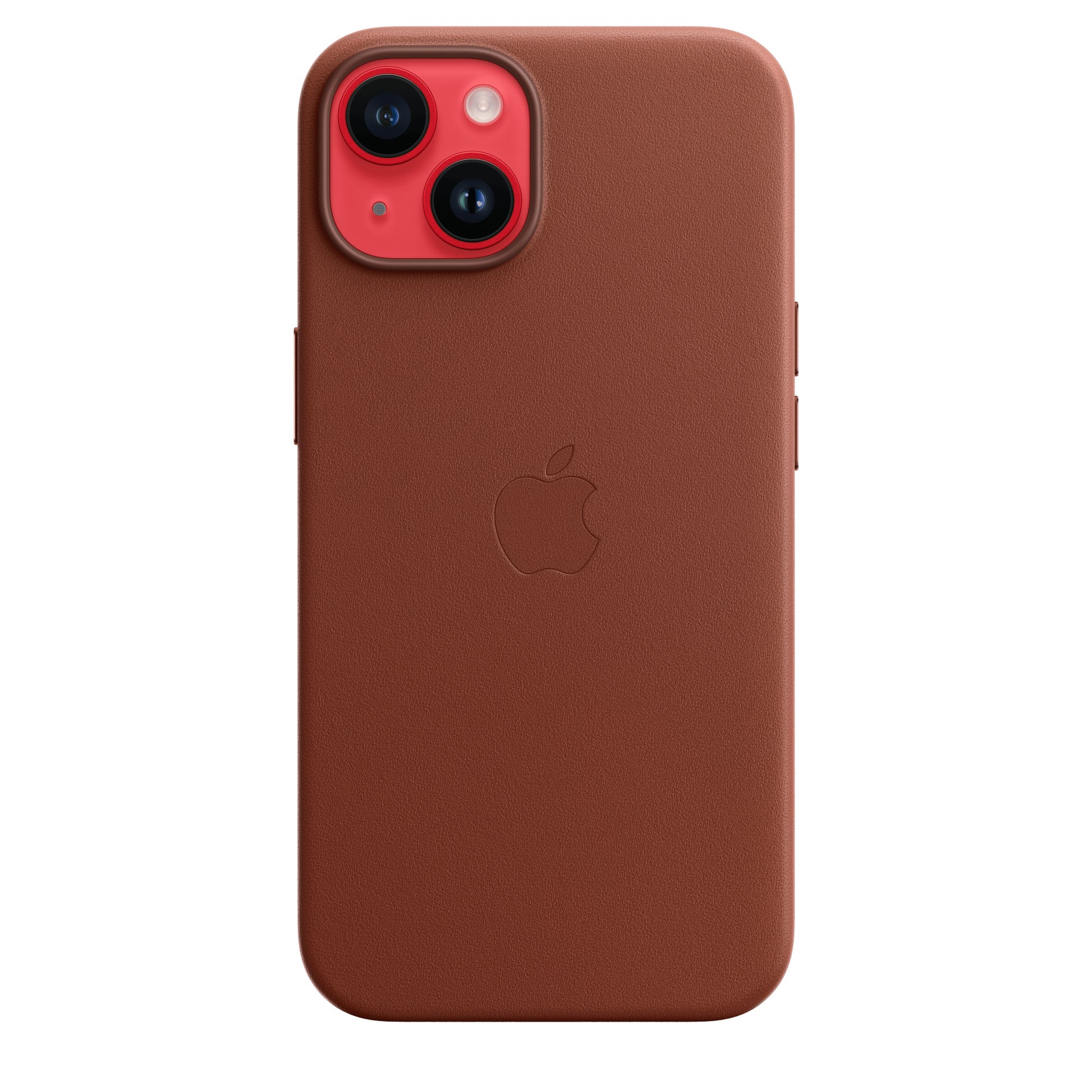 Apple iPhone 14 Leder Case mit MagSafe umber – Seitenansicht