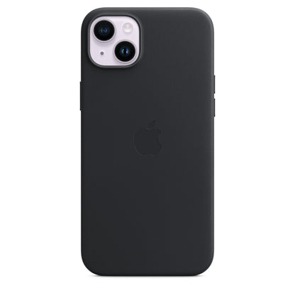 Apple iPhone 14 Plus Leder Case mit MagSafe mitternacht – Rückseite