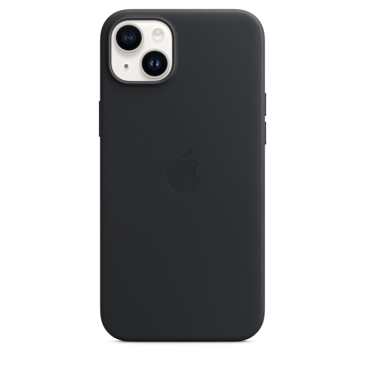 Apple iPhone 14 Plus Leder Case mit MagSafe mitternacht – Seitenansicht