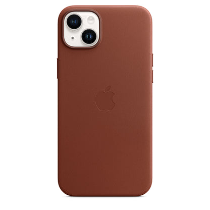 Apple iPhone 14 Plus Leder Case mit MagSafe umber – Seitenansicht