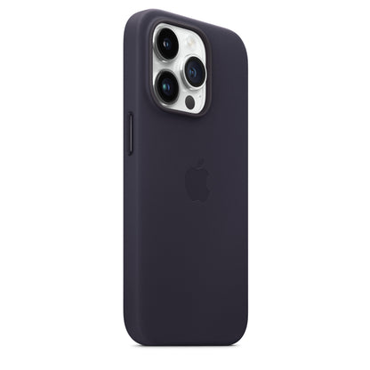 Apple Leder Case mit MagSafe für iPhone 14 Pro tinte – Seitenansicht