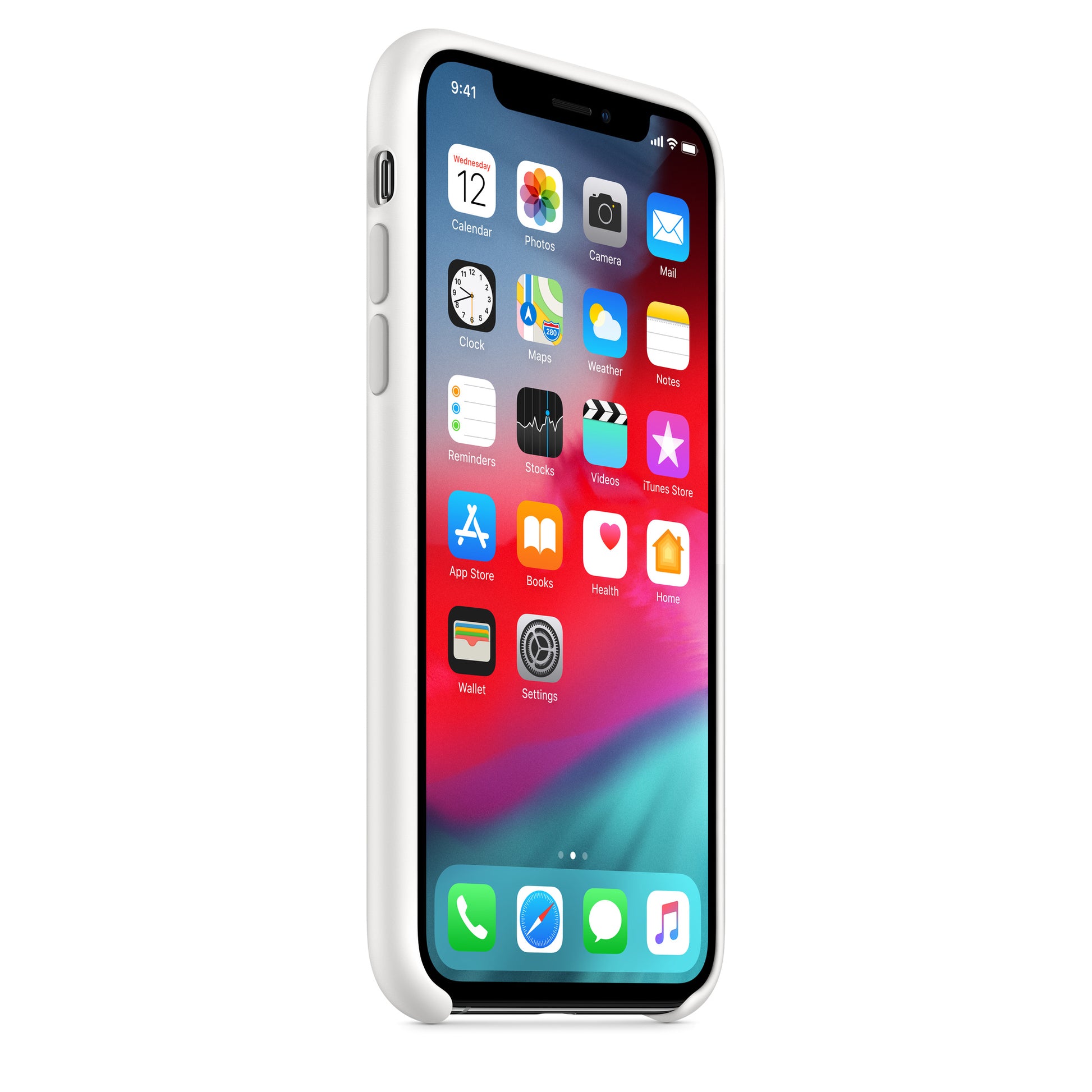 Apple iPhone XS Silikon Case – Weiß – Detail