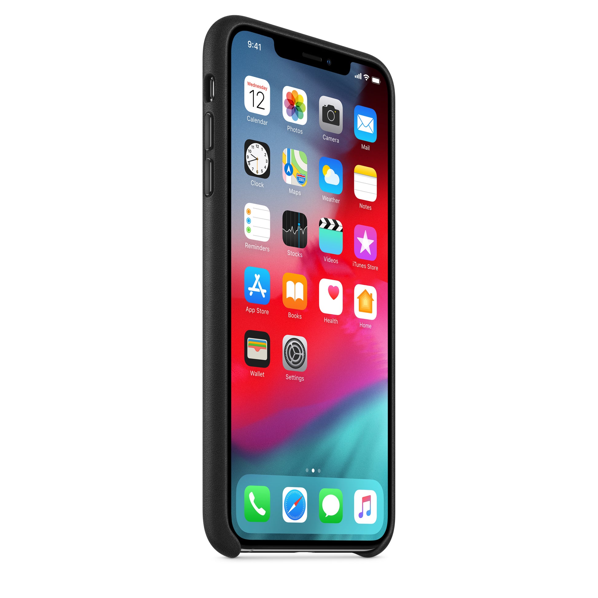 Apple iPhone XS Max Leder Case – Schwarz – Detail