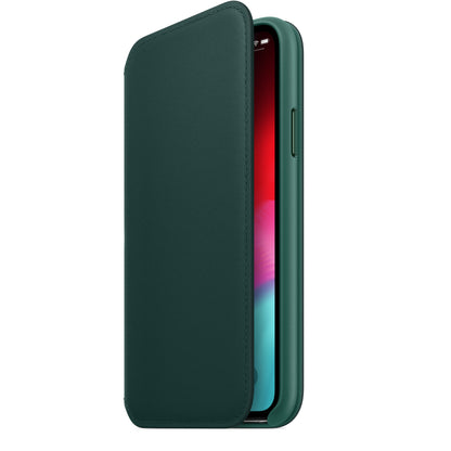 Apple iPhone XS Leder Folio, waldgrün – Detail