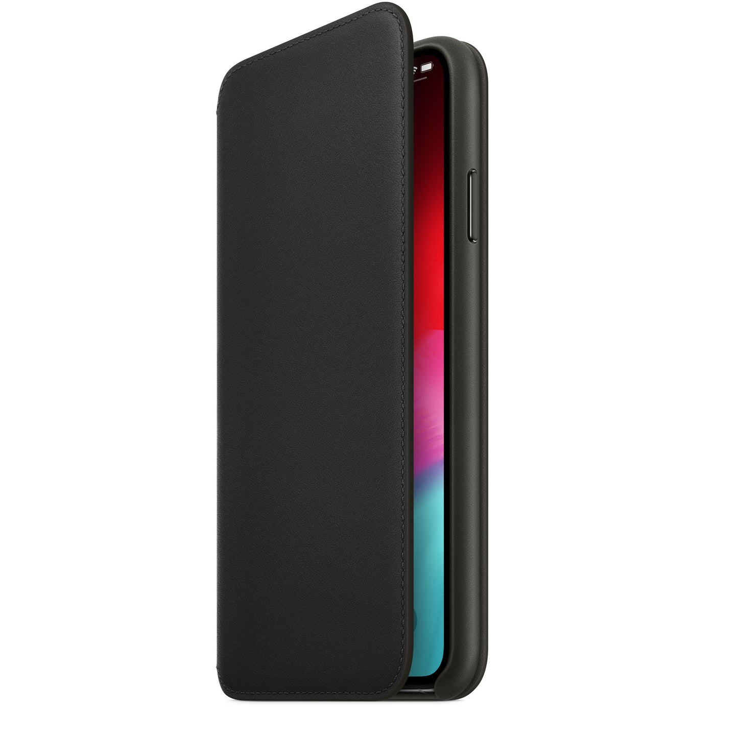 Apple iPhone XS Max Leder Folio schwarz – Detail