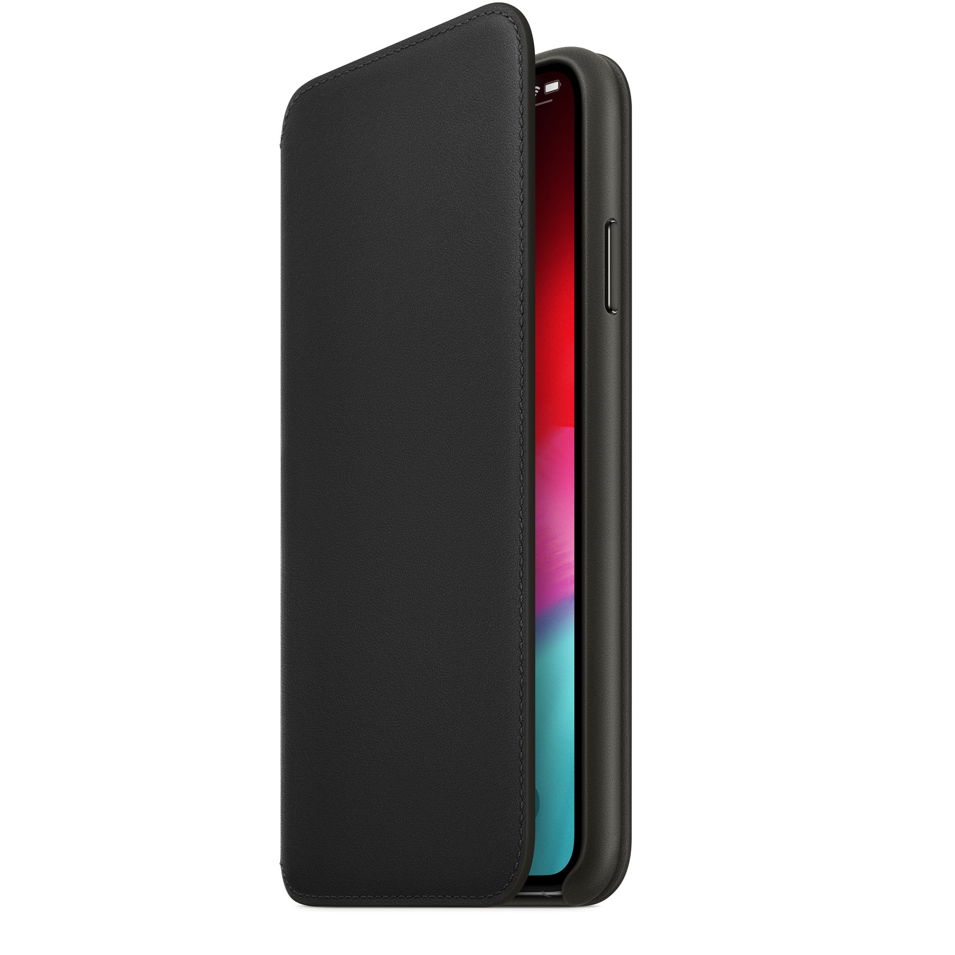 Apple iPhone XS Max Leder Folio schwarz – Detail