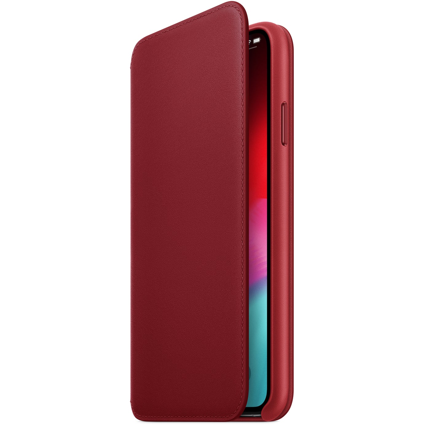 Apple iPhone XS Max Leder Folio RED – Detail