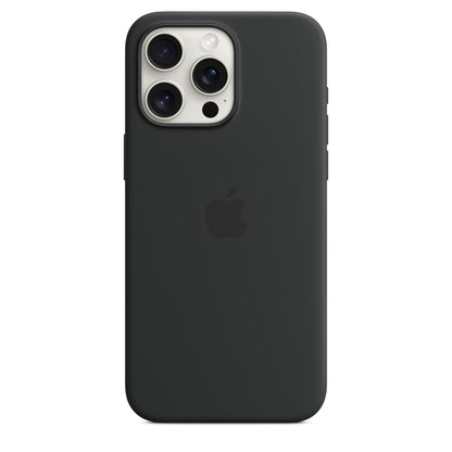 Apple iPhone 15 Pro Max Silikon Case mit MagSafe schwarz – Anwendung