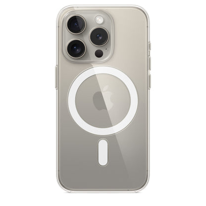 Apple iPhone 15 Pro Clear Case mit MagSafe transparent – Frontansicht