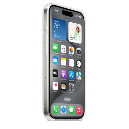 Apple iPhone 15 Pro Clear Case mit MagSafe transparent – Seitenansicht