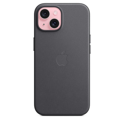 Apple iPhone 15 Feingewebe Case mit MagSafe schwarz – Detail