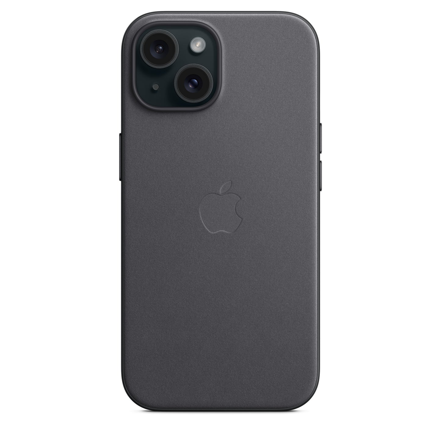 Apple iPhone 15 Feingewebe Case mit MagSafe schwarz – Seitenansicht