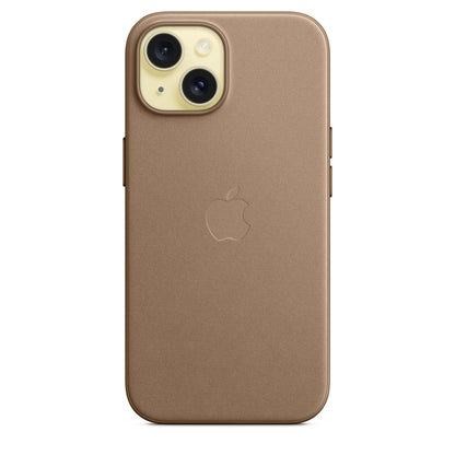 Apple iPhone 15 Feingewebe Case mit MagSafe taupe – Detail