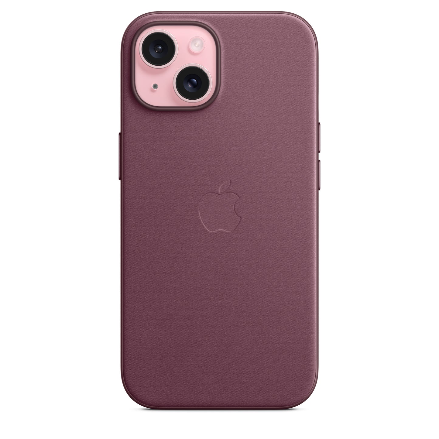 Apple iPhone 15 Feingewebe Case mit MagSafe mulberry – Detail