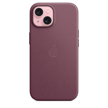 Apple iPhone 15 Feingewebe Case mit MagSafe mulberry – Detail