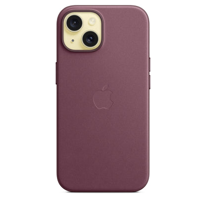 Apple iPhone 15 Feingewebe Case mit MagSafe mulberry – Rückseite