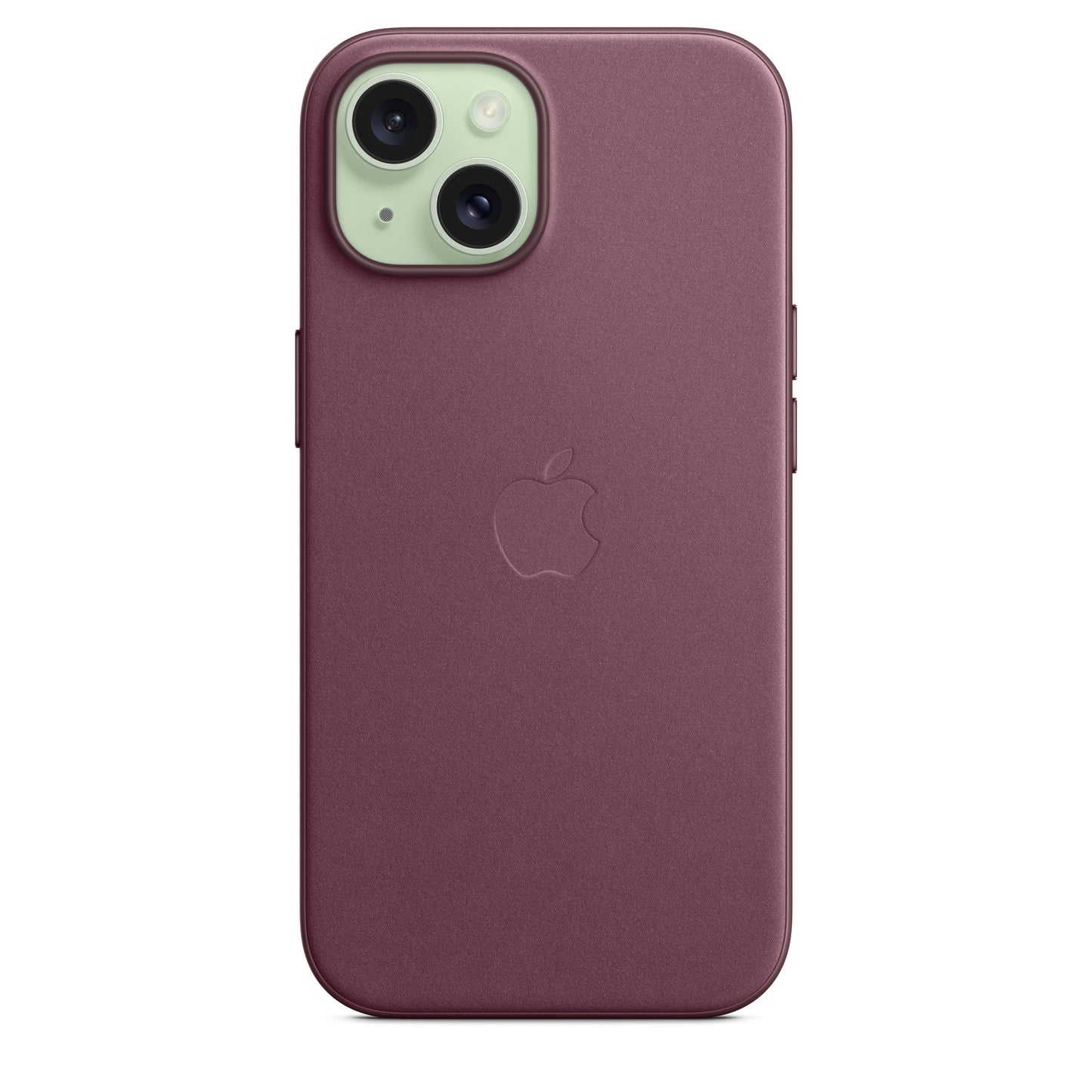 Apple iPhone 15 Feingewebe Case mit MagSafe mulberry – Anwendung