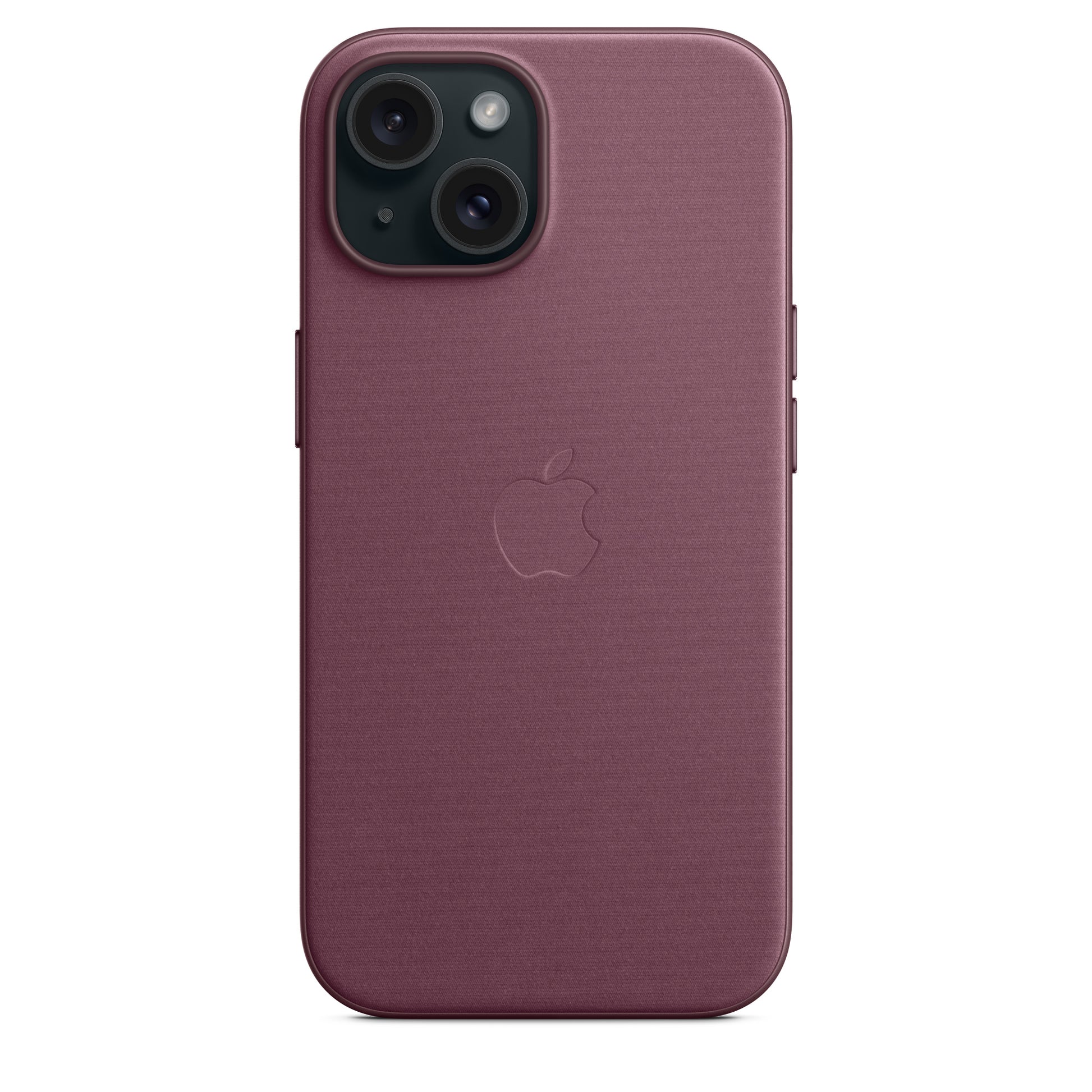 Apple iPhone 15 Feingewebe Case mit MagSafe mulberry – Seitenansicht