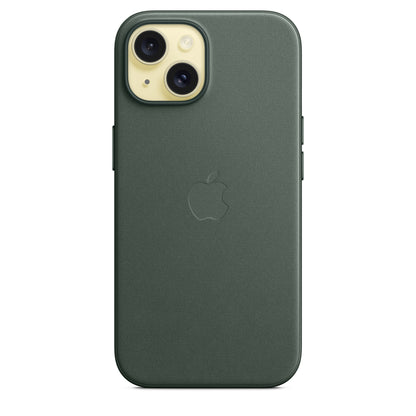 Apple Feingewebe Case mit MagSafe für iPhone 15 immergrün – Rückseite