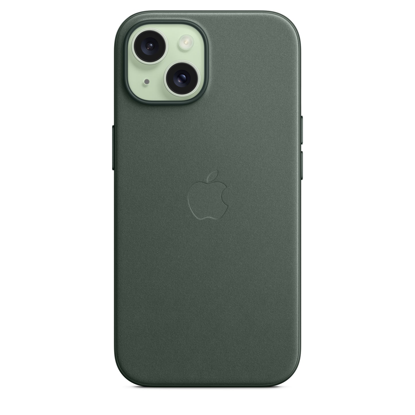 Apple Feingewebe Case mit MagSafe für iPhone 15 immergrün – Anwendung