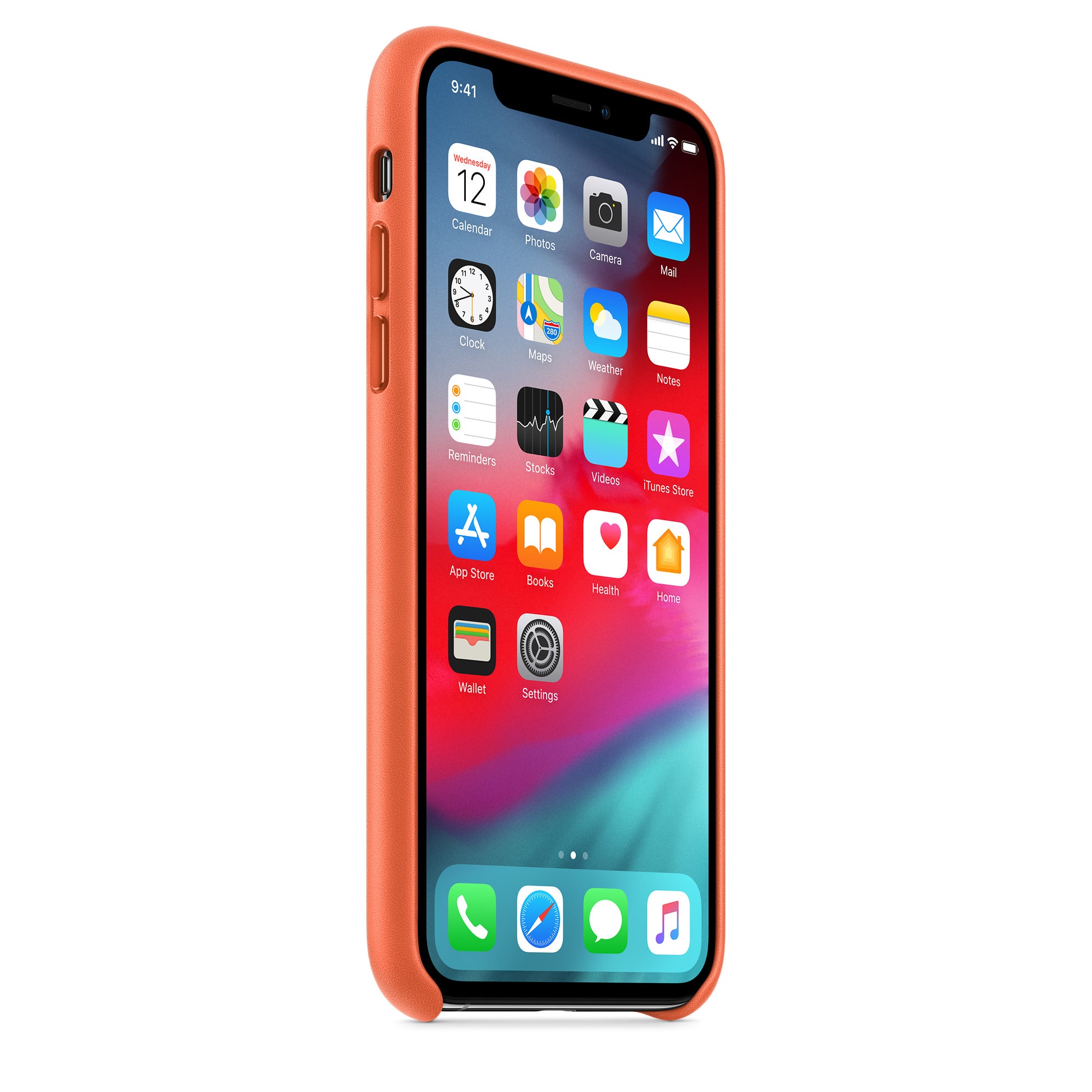 Apple iPhone XS Leder Folio abendrot – Detail