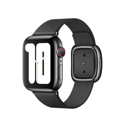 Apple Watch 40mm Modernes Lederarmband, schwarz, small – Detail