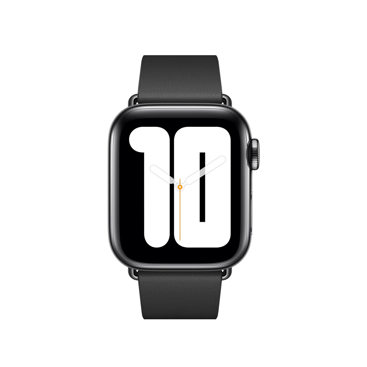 Apple Watch 40mm Modernes Lederarmband, schwarz, small – Rückseite