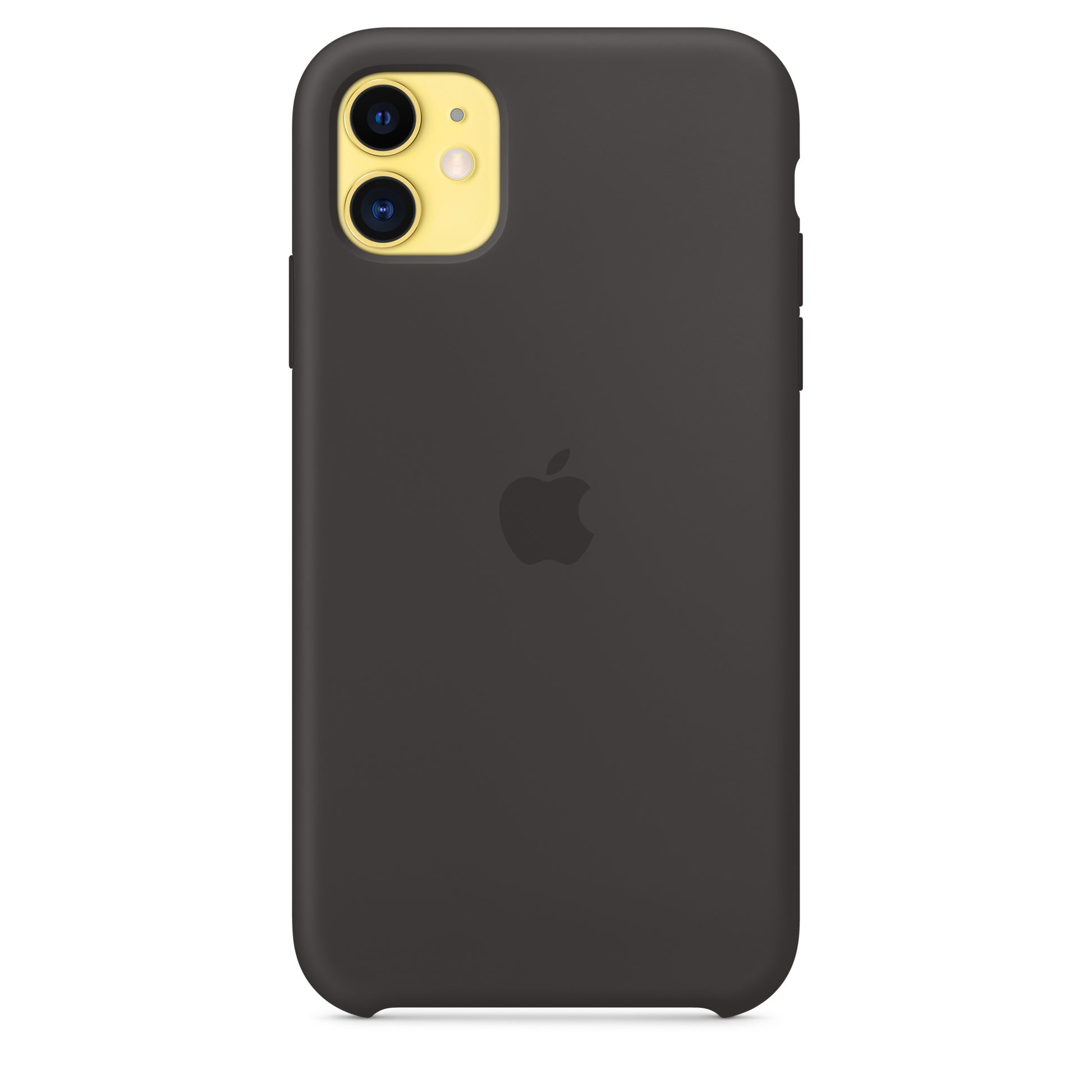 Apple iPhone 11 Silikon Case schwarz – Rückseite