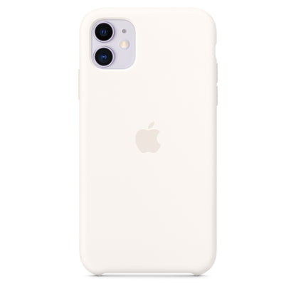 Apple iPhone 11 Silikon Case, weiß – Anwendung