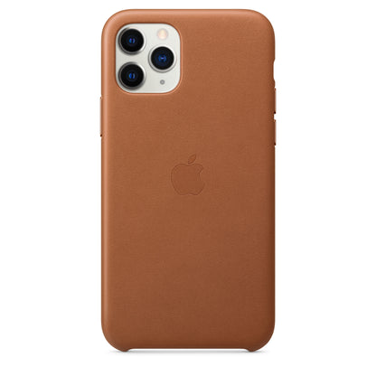 Apple iPhone 11 Pro Leder Case, sattelbraun – Detail