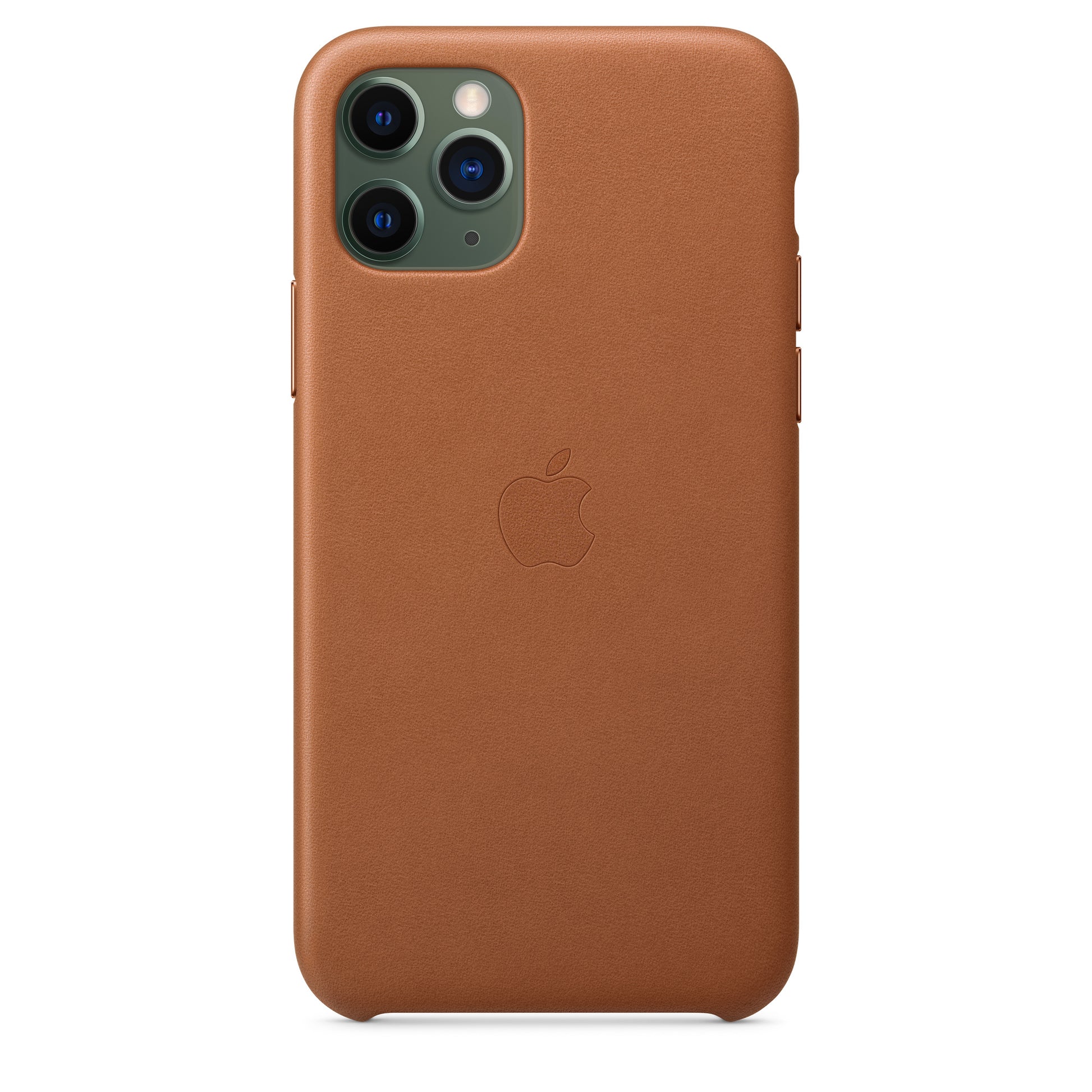 Apple iPhone 11 Pro Leder Case, sattelbraun – Rückseite