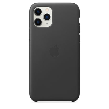 Apple iPhone 11 Pro Leder Case, schwarz – Detail