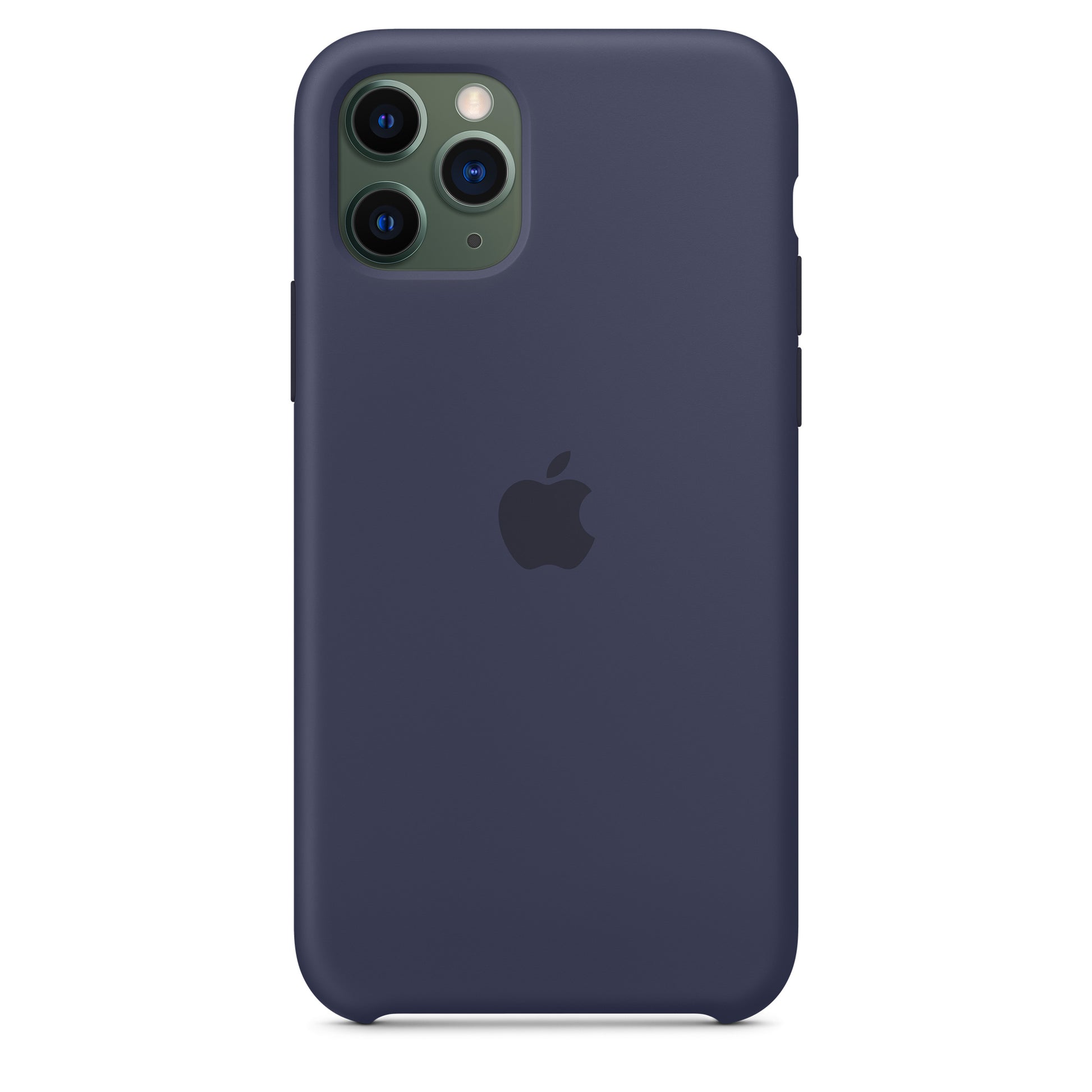 Apple iPhone 11 Pro Silikon Case, mitternachtsblau – Rückseite