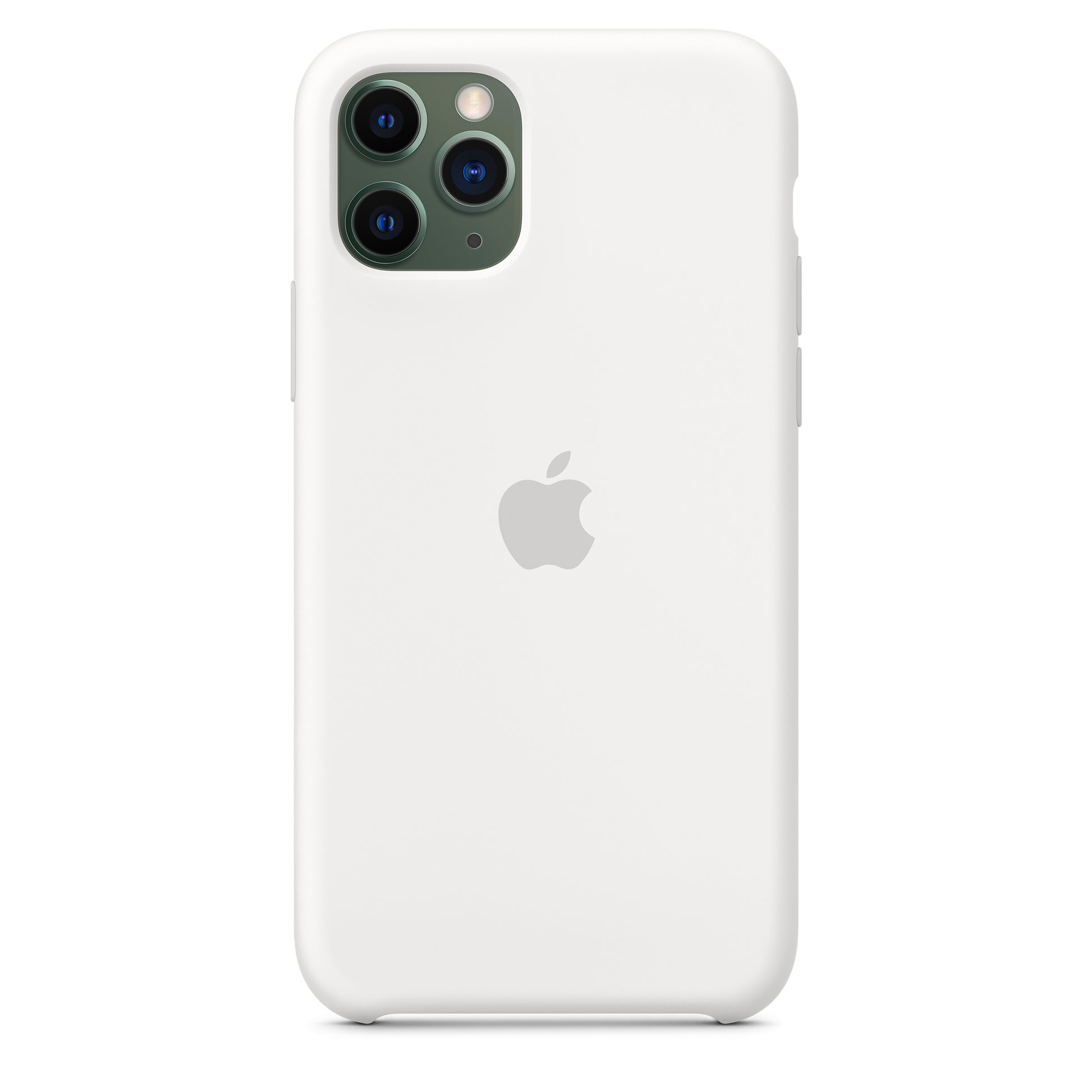 Apple iPhone 11 Pro Silikon Case, weiß – Rückseite