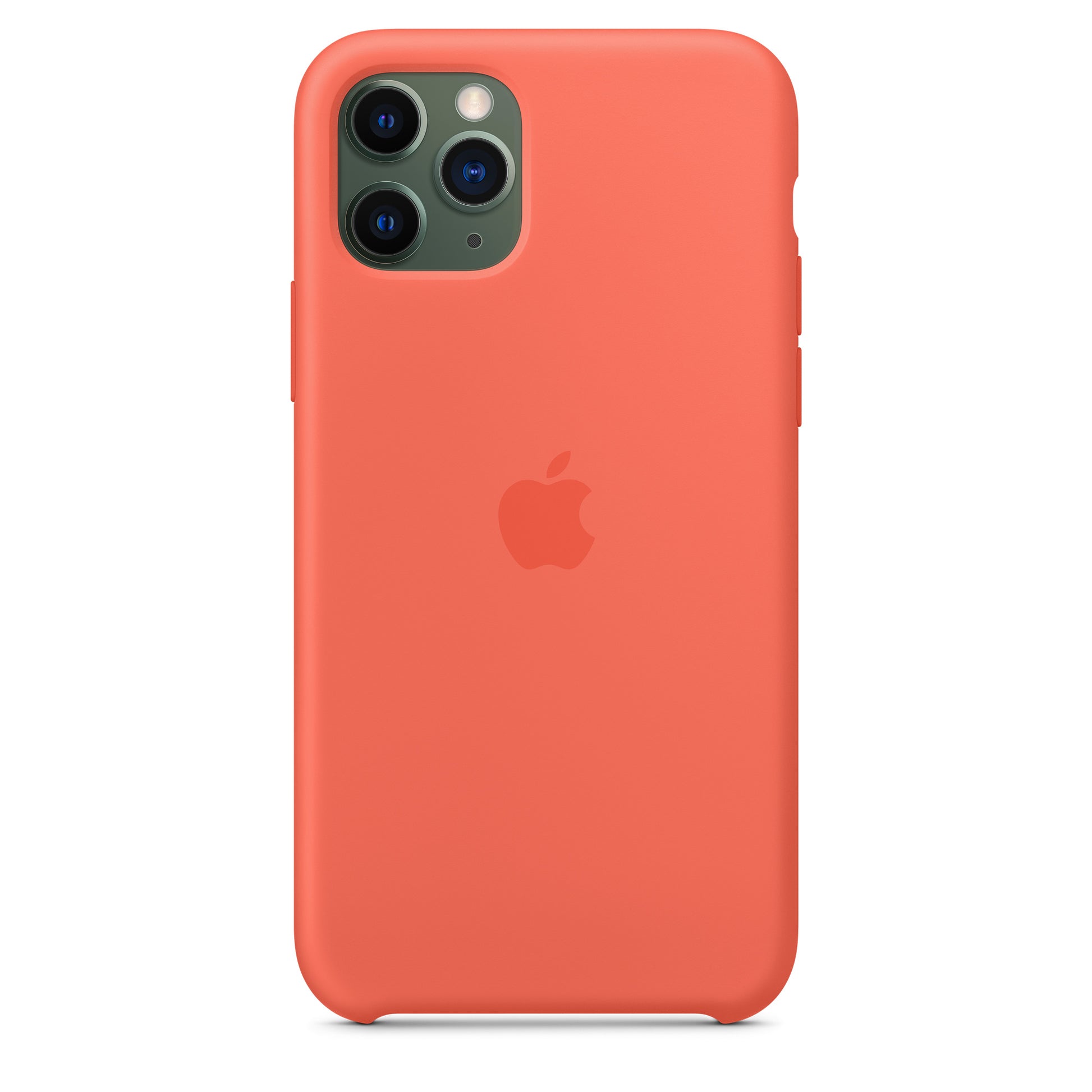 Apple iPhone 11 Pro Silikon Case, clementine – Rückseite