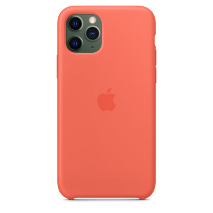 Apple iPhone 11 Pro Silikon Case, clementine – Rückseite