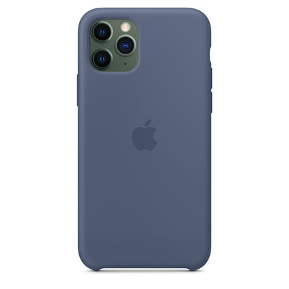 Apple iPhone 11 Pro Silikon Case, alaskablau – Rückseite