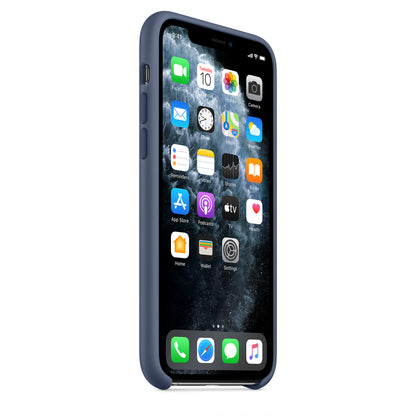 Apple iPhone 11 Pro Silikon Case, alaskablau – Seitenansicht
