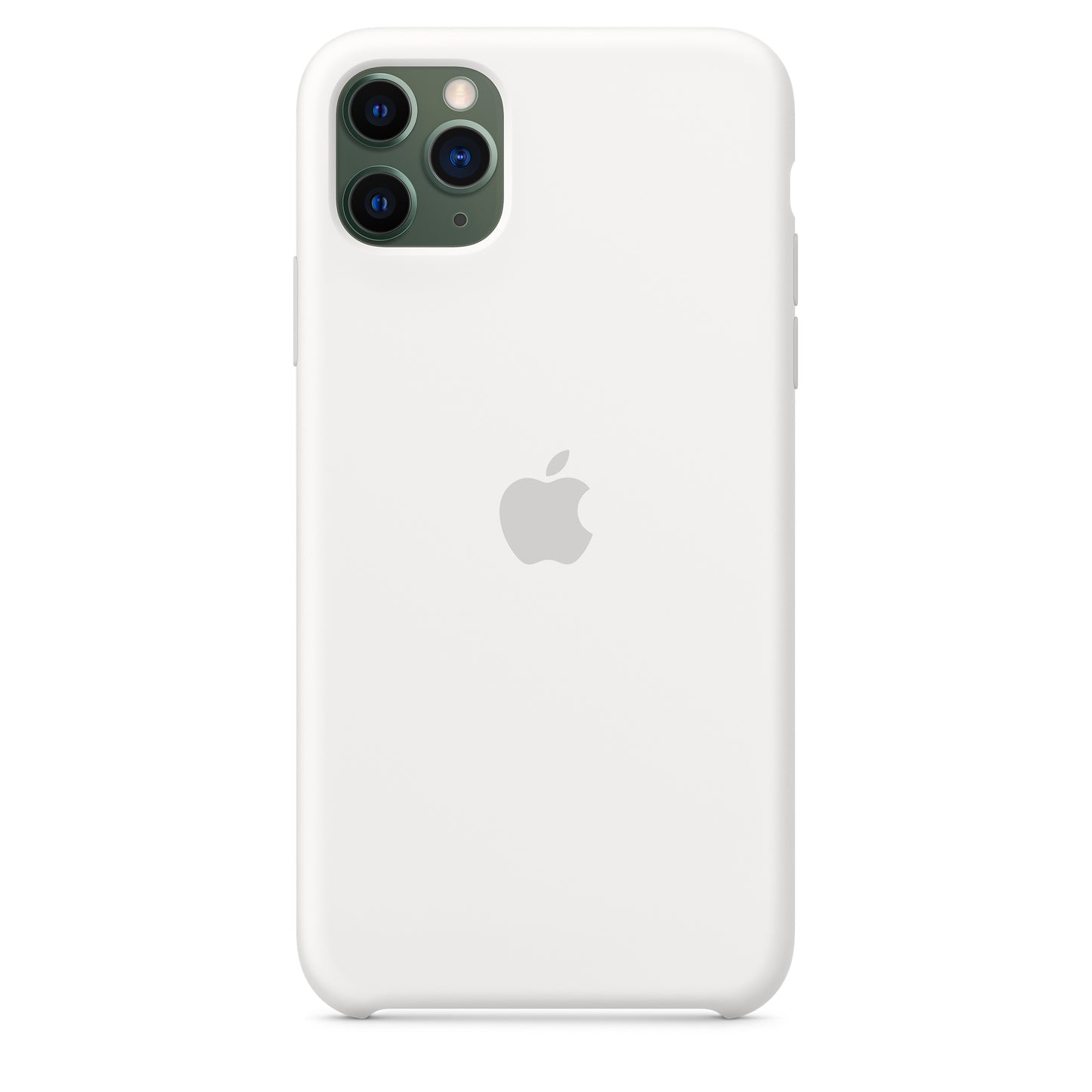 Apple iPhone 11 Pro Max Silikon Case, weiß – Rückseite