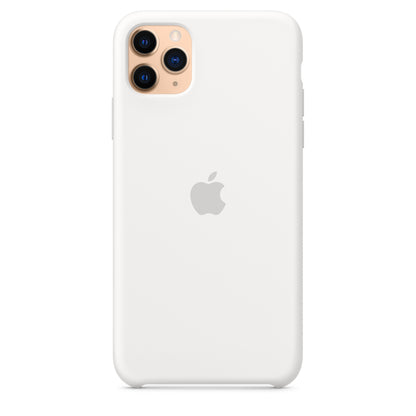 Apple iPhone 11 Pro Max Silikon Case, weiß – Anwendung